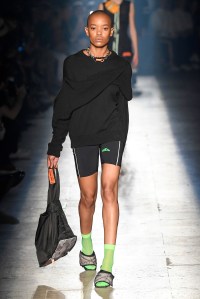 Model on the catwalk