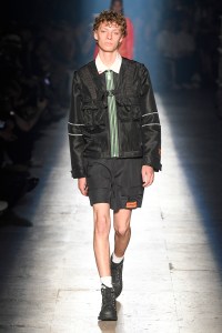 Model on the catwalk
