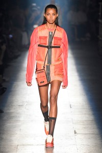 Model on the catwalk