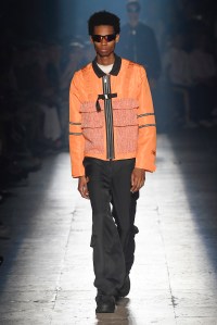 Model on the catwalk