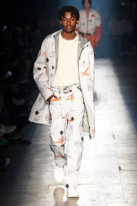 Model on the catwalk