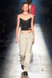 Model on the catwalk
