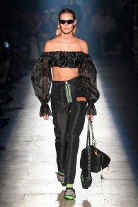 Model on the catwalk