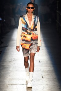Model on the catwalk