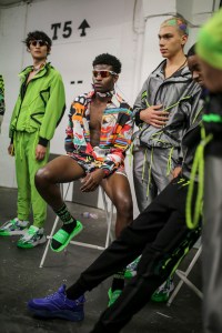 Backstage at Iceberg  Men's Spring 2020 photographed in London on 08 June 2019