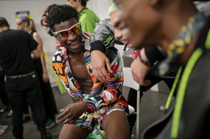 Backstage at Iceberg  Men's Spring 2020 photographed in London on 08 June 2019