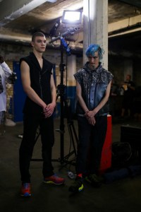 Backstage at JordanLuca Men's Spring 2020 photographed in London on 08 June 2019