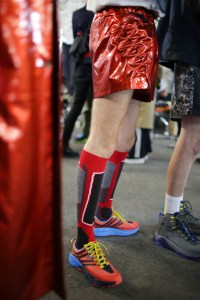 Backstage at JordanLuca Men's Spring 2020 photographed in London on 08 June 2019