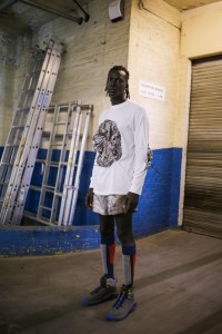 Backstage at JordanLuca Men's Spring 2020 photographed in London on 08 June 2019