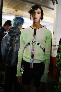 Backstage at JordanLuca Men's Spring 2020 photographed in London on 08 June 2019