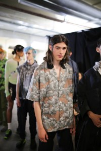 Backstage at JordanLuca Men's Spring 2020 photographed in London on 08 June 2019