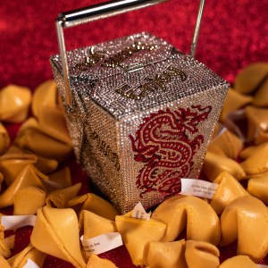 A handbag by Judith Leiber.