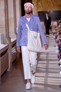 Model on the catwalk