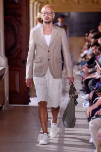 Model on the catwalk
