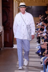 Model on the catwalk