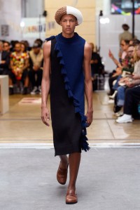 Model on the catwalk