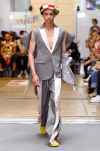 Model on the catwalk