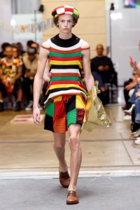 Model on the catwalk