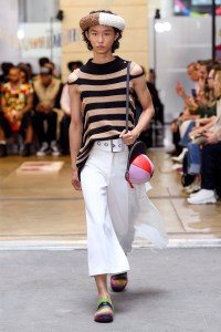 Model on the catwalk