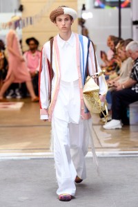 Model on the catwalk