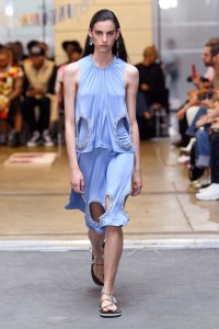 Model on the catwalk