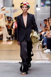 Model on the catwalk