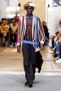 Model on the catwalk