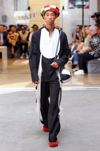 Model on the catwalk