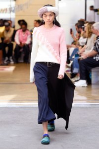 Model on the catwalk