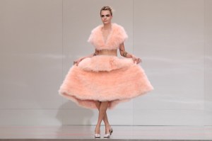 Cara Delevingne on stage.