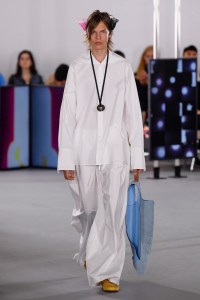 Model on the catwalk