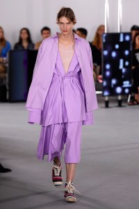 Model on the catwalk