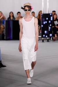 Model on the catwalk