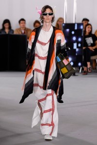 Model on the catwalk