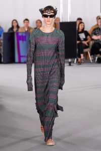 Model on the catwalk