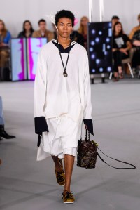 Model on the catwalk