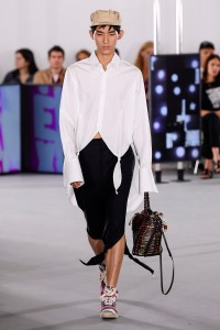 Model on the catwalk
