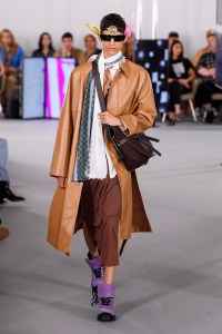 Model on the catwalk