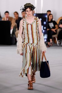 Model on the catwalk
