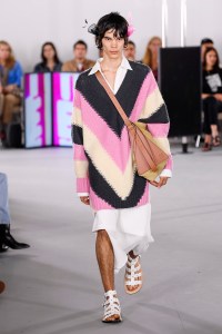 Model on the catwalk