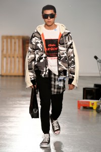 Model on the catwalk