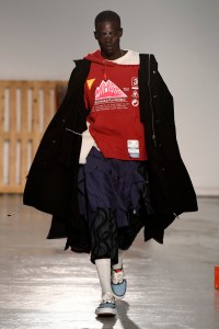 Model on the catwalk