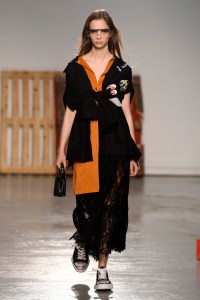 Model on the catwalk