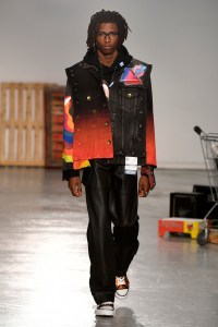 Model on the catwalk