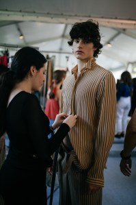 Backstage at Marco De Vincenzo Men’s Spring 2020