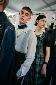Backstage at Marco De Vincenzo Men’s Spring 2020