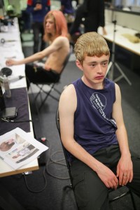 Backstage at Martine Rose Men's Spring 2020 photographed in London on 09 June 2019