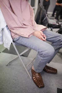 Backstage at Martine Rose Men's Spring 2020 photographed in London on 09 June 2019