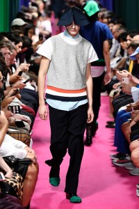 Model on the catwalk