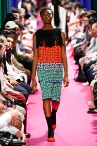 Model on the catwalk
